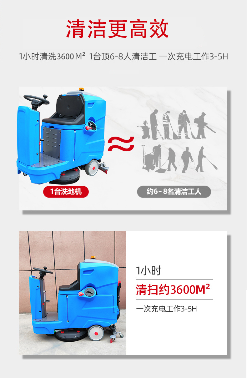 红河驾驶式洗地机更适合用在高铁站